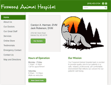 Tablet Screenshot of foxwoodanimalhospital.com